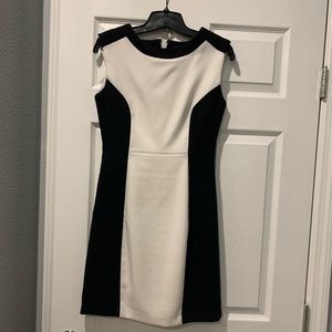Black and white pencil dress